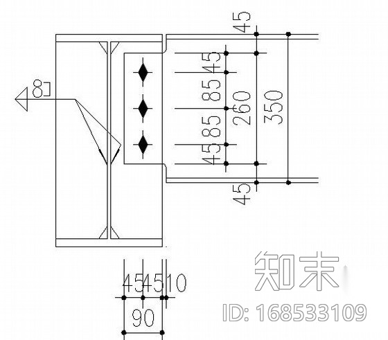 次梁(GL)与主梁节点构造详图施工图下载【ID:168533109】