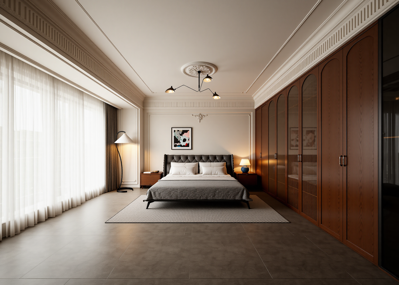 美式酒店客房3D模型下载【ID:1215076431】