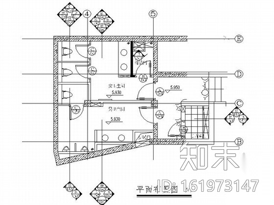 五星级酒店水泵房卫生间装修施工图施工图下载【ID:161973147】