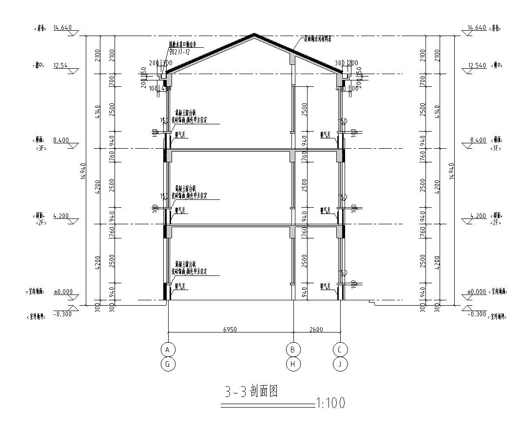 [宁夏]三层框架小学施工图（教学楼、食堂、综合楼等全...施工图下载【ID:151550178】