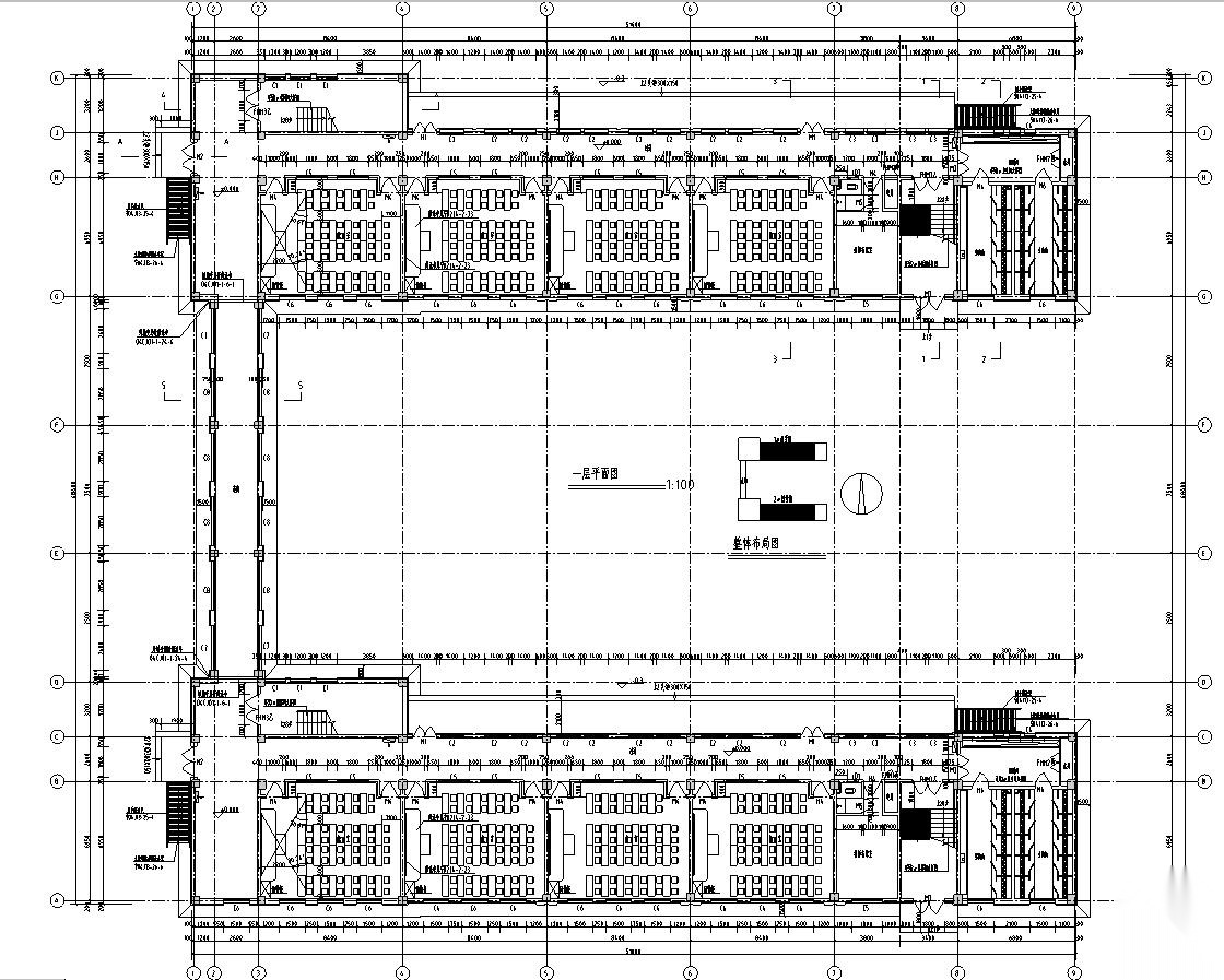 [宁夏]三层框架小学施工图（教学楼、食堂、综合楼等全...施工图下载【ID:151550178】