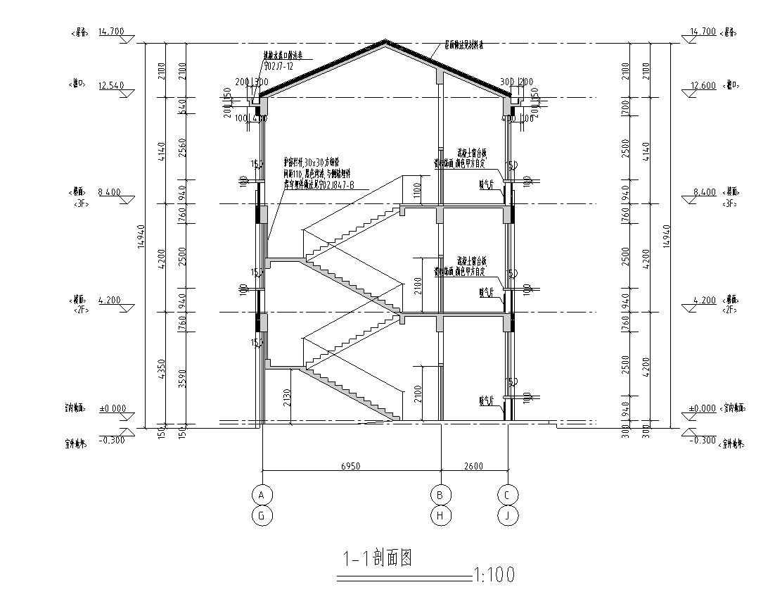 [宁夏]三层框架小学施工图（教学楼、食堂、综合楼等全...施工图下载【ID:151550178】