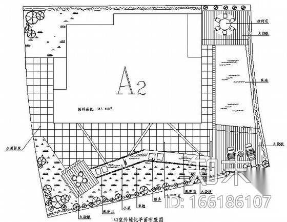 广州某别墅区三类别墅庭院景观设计平面图施工图下载【ID:166186107】