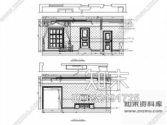 图块/节点北京简欧大户型主卧立面图cad施工图下载【ID:832191725】