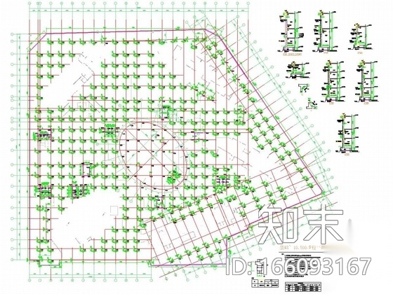 [系列五]大底盘多塔复杂结构大型超高层综合体结构施工图...施工图下载【ID:166093167】