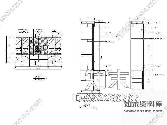 图块/节点所长室背柜详图施工图下载【ID:832260707】