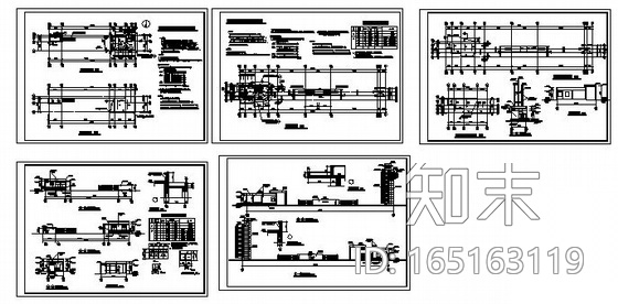 某校园大门建筑施工图cad施工图下载【ID:165163119】