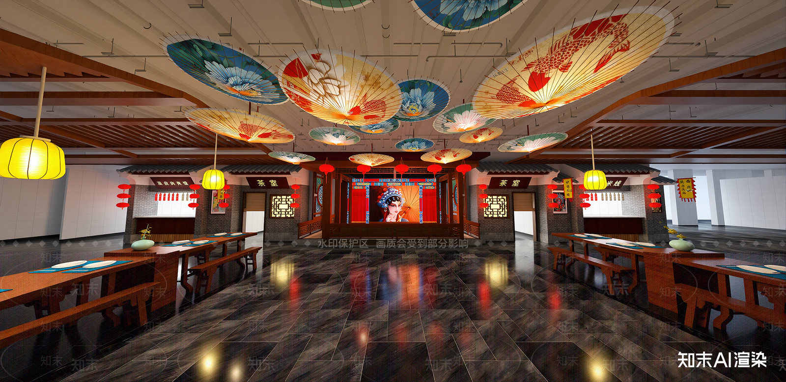 中式其他休闲娱乐空间SU模型下载【ID:1215951729】