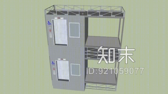 电梯模块SU模型下载【ID:921059077】