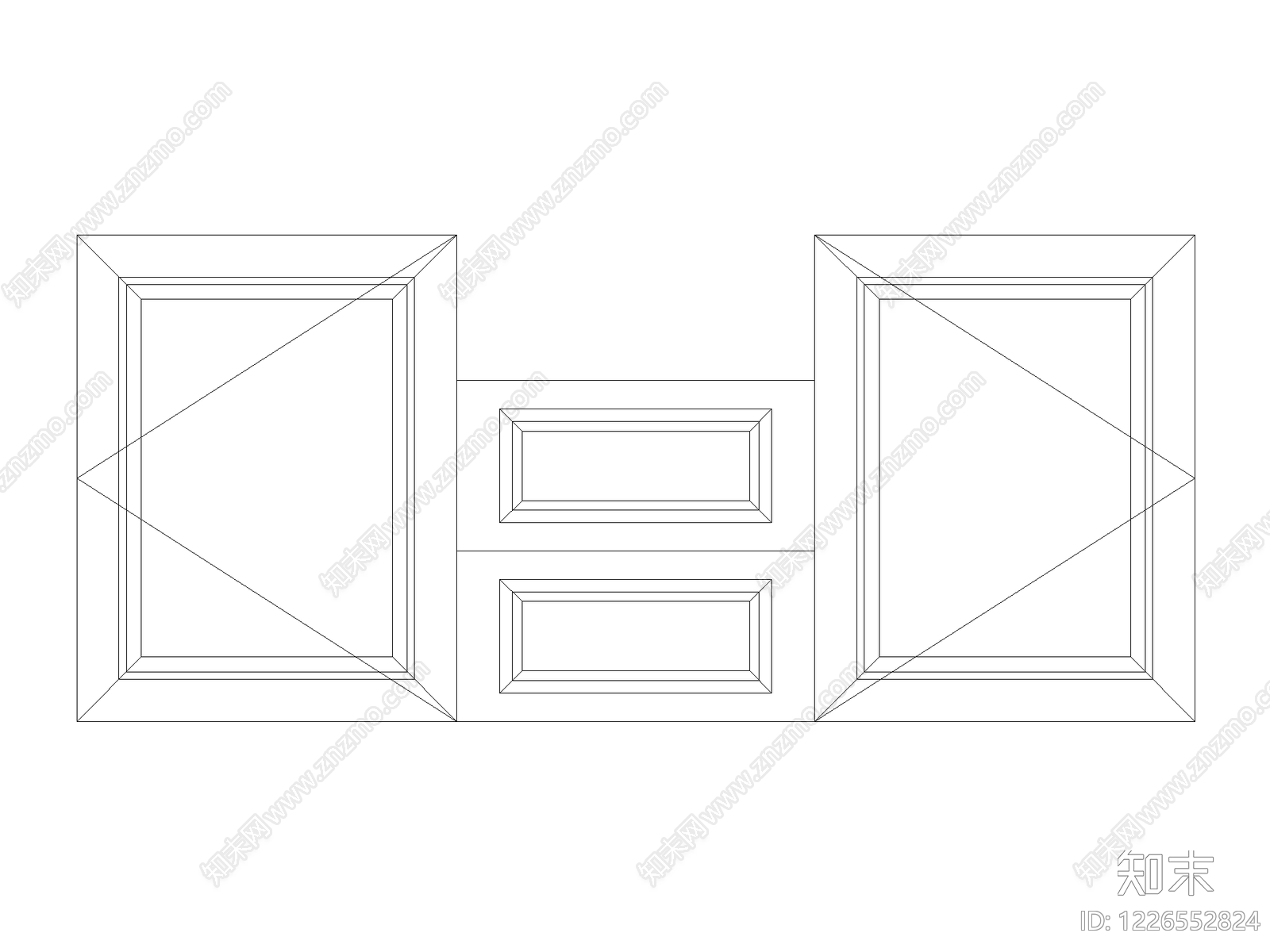 柜子cad施工图下载【ID:1226552824】