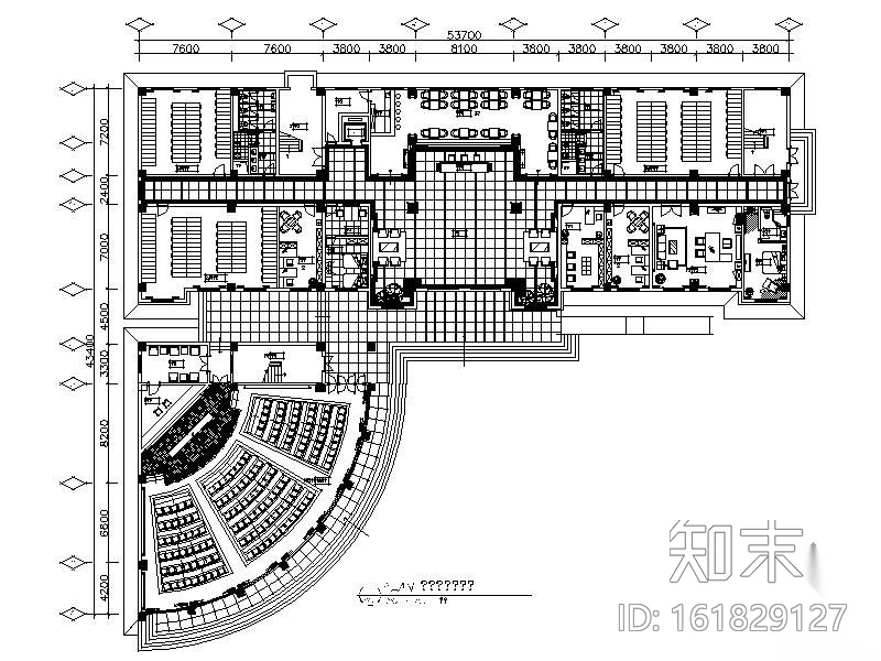 某发电厂办公室装修图cad施工图下载【ID:161829127】