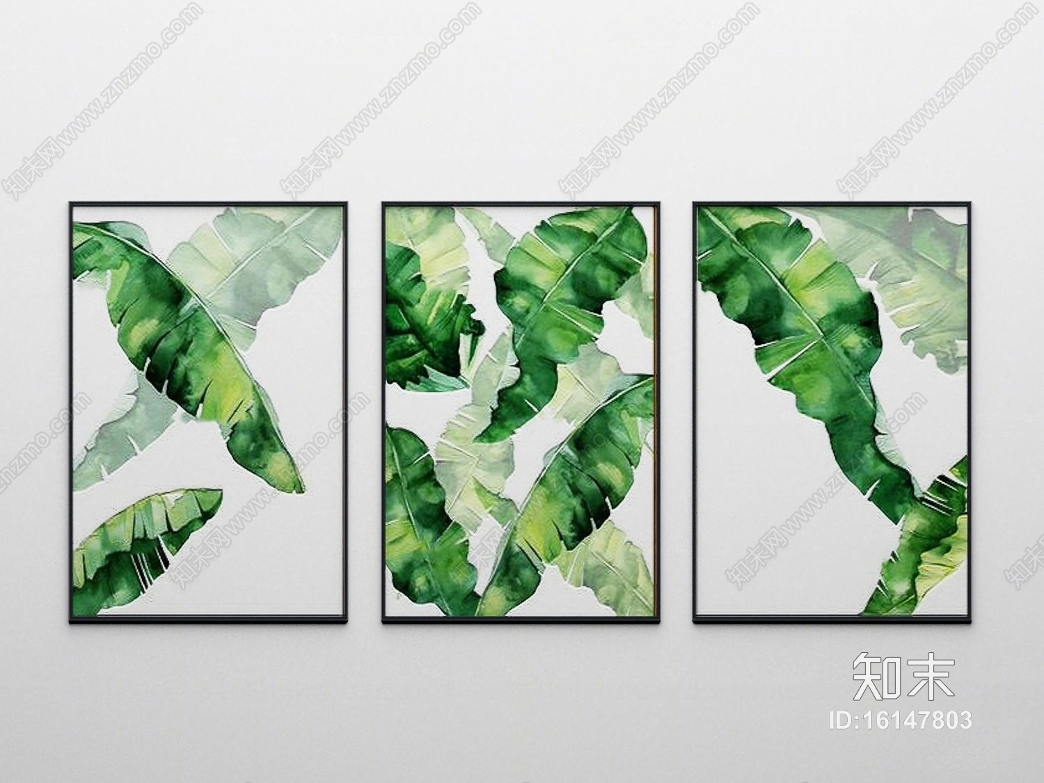 北欧植物框画3D模型下载【ID:16147803】
