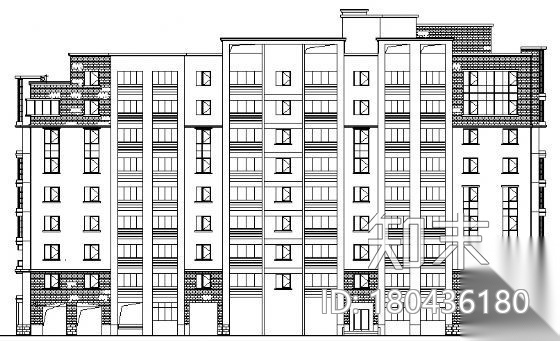 某九层度假公寓建筑方案图cad施工图下载【ID:149852110】