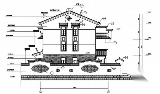 某生态小区三层别墅建筑施工图cad施工图下载【ID:149897180】