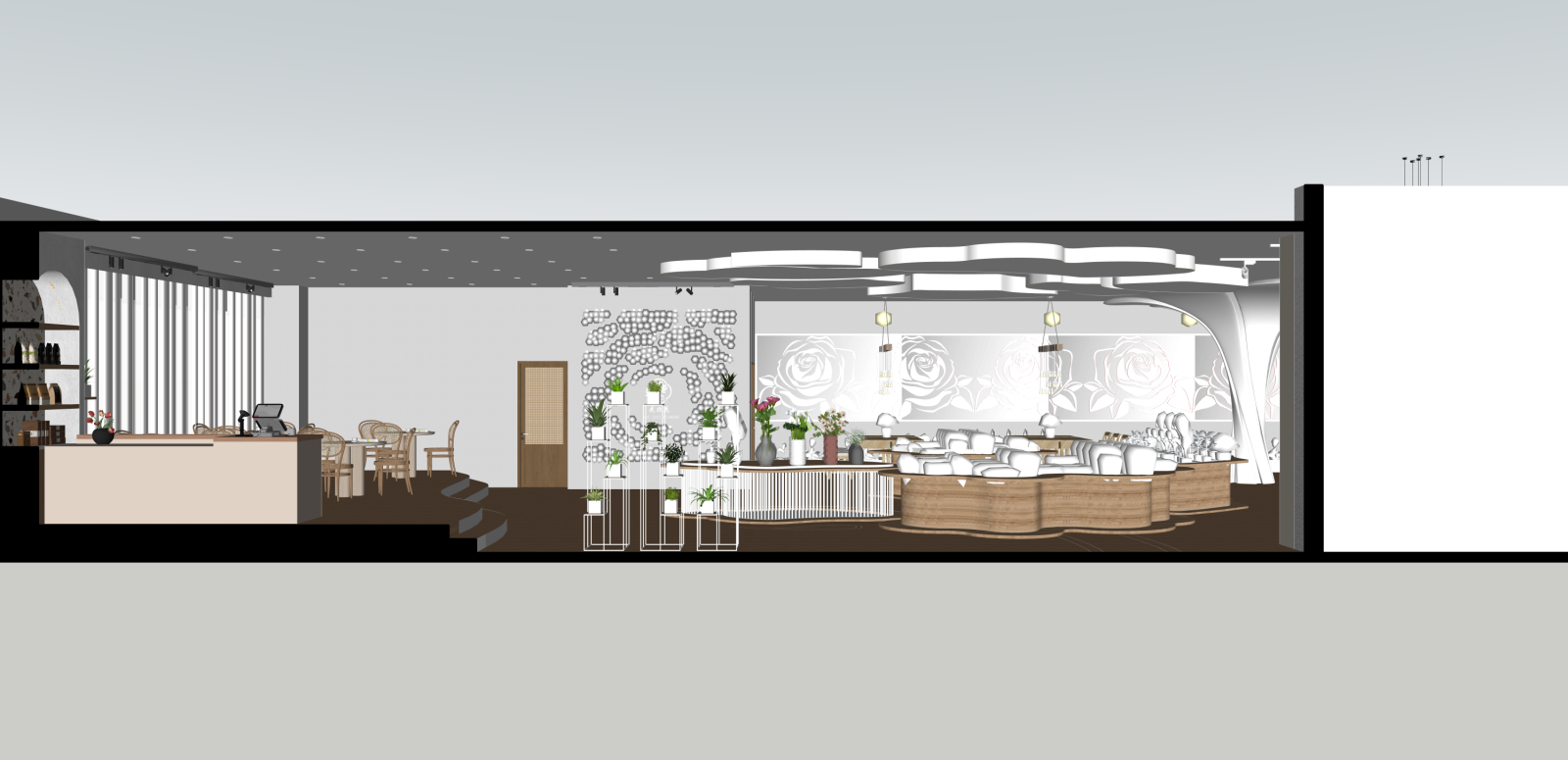 现代花店SU模型下载【ID:1216043357】