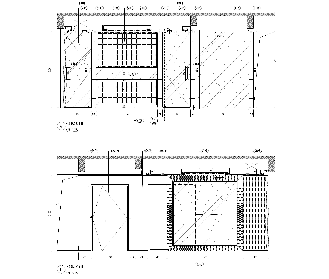 [广东]新华学府春天项目别墅J1-2户型施工图cad施工图下载【ID:161772139】