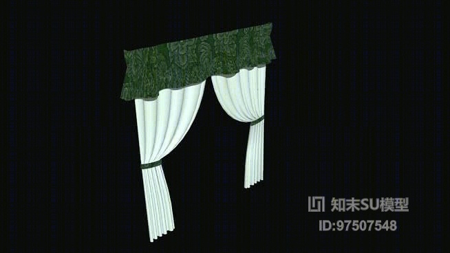 窗帘SU模型下载【ID:918136448】