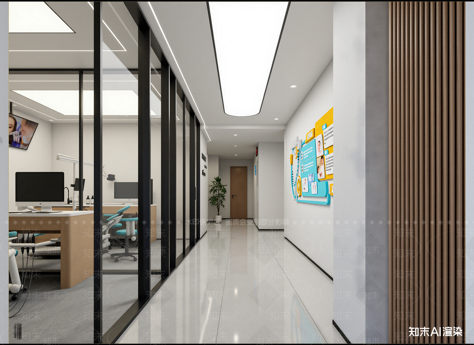 现代走廊3D模型下载【ID:1214800847】
