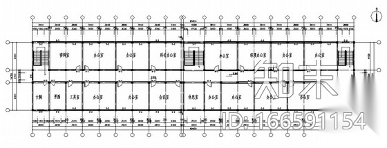 [毕业设计]郑州市教委框架结构综合办公楼建筑施工图cad施工图下载【ID:166591154】