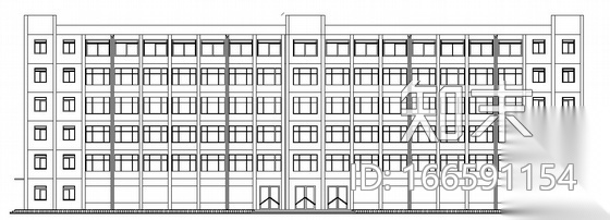 [毕业设计]郑州市教委框架结构综合办公楼建筑施工图cad施工图下载【ID:166591154】