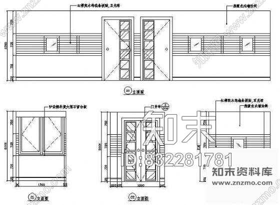 图块/节点棋牌室立面图11cad施工图下载【ID:832281781】