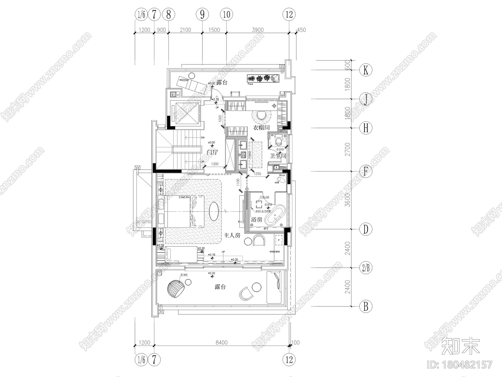 [南京]531㎡三层四居别墅样板房装修施工图cad施工图下载【ID:180482157】