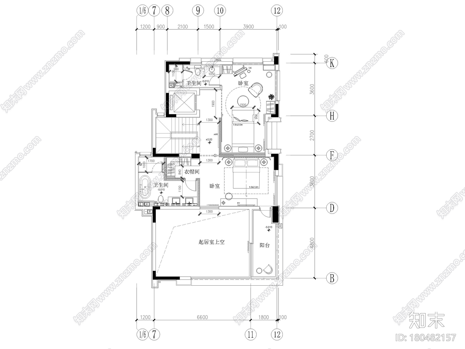 [南京]531㎡三层四居别墅样板房装修施工图cad施工图下载【ID:180482157】