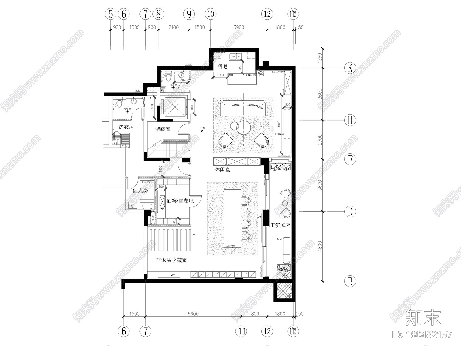 [南京]531㎡三层四居别墅样板房装修施工图cad施工图下载【ID:180482157】