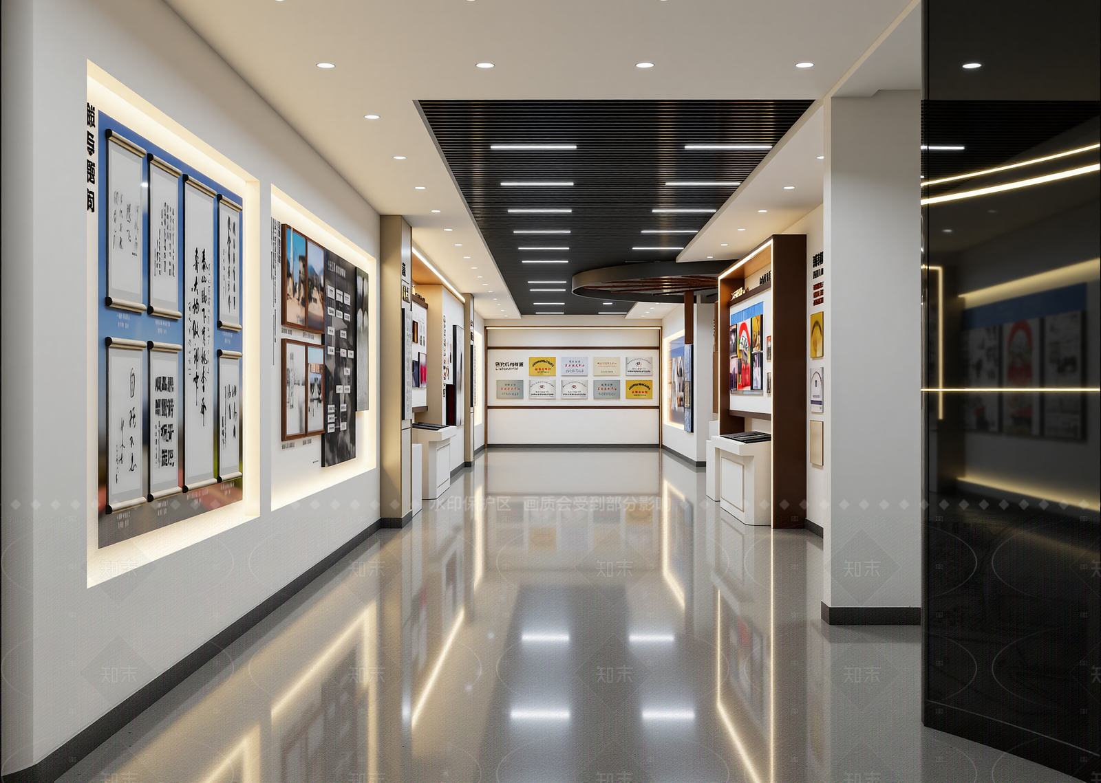 现代企业文化展厅3D模型下载【ID:1214974561】