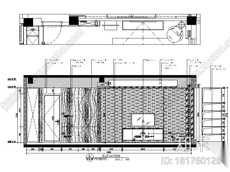 [杭州]新中式四层别墅装修设计施工图（含实景图）cad施工图下载【ID:181760126】