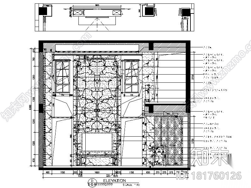 [杭州]新中式四层别墅装修设计施工图（含实景图）cad施工图下载【ID:181760126】