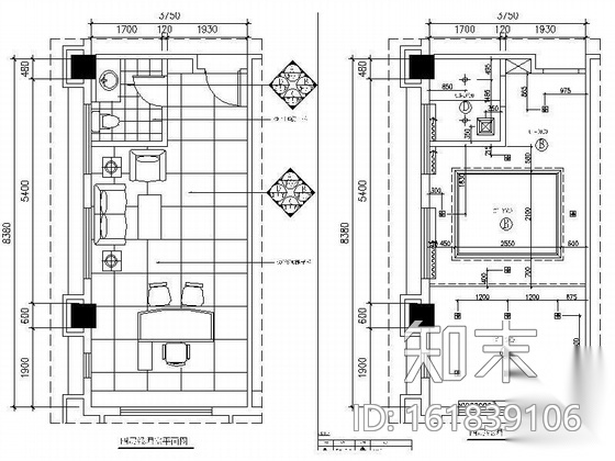 总经理办公室装修图cad施工图下载【ID:161839106】