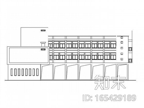 [东莞]某消防站门卫、消防站、训练塔建筑施工图、效果图cad施工图下载【ID:165429189】