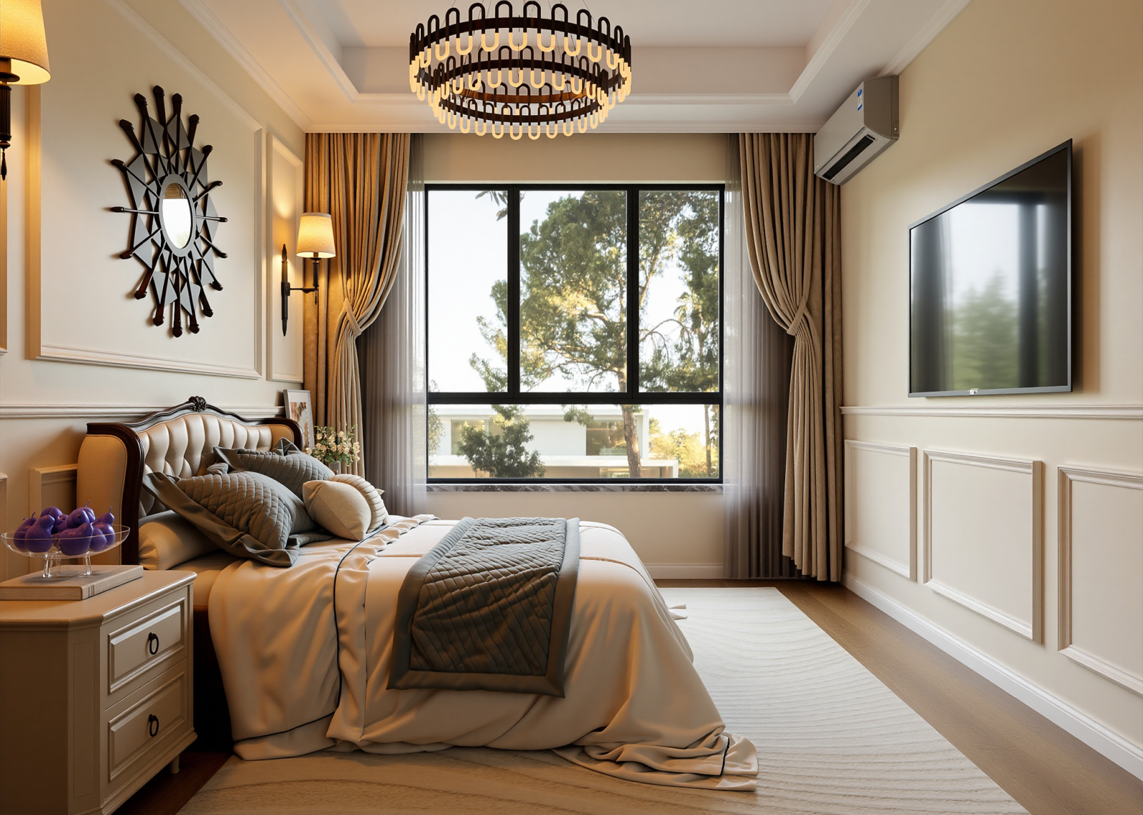 美式酒店客房3D模型下载【ID:1214806311】