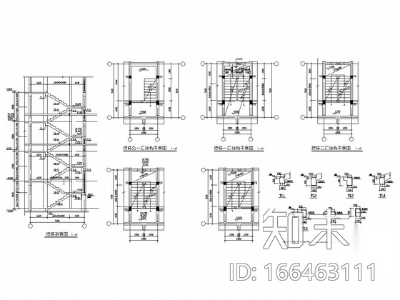 六层带半地下室砖混结构住宅结构施工图cad施工图下载【ID:166463111】