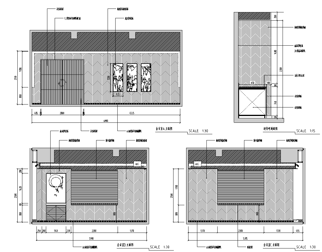 [福建]恒基集团办公室混搭风格cad施工图下载【ID:161781115】