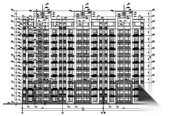 某十一层住宅楼建筑方案图cad施工图下载【ID:149572132】