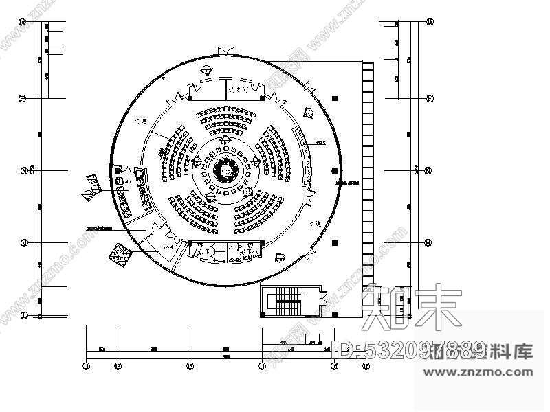 施工图某多功能厅装修竣工图cad施工图下载【ID:532097889】