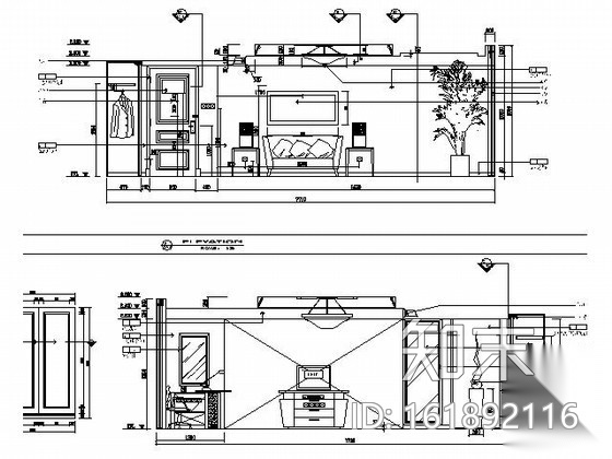 豪华现代三层别墅样板房装修图（含实景）cad施工图下载【ID:161892116】