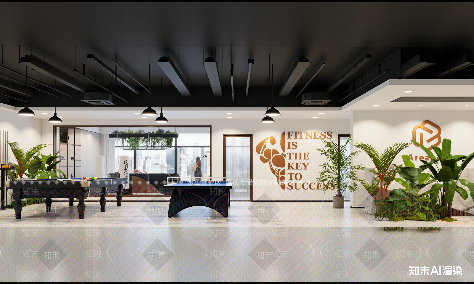 台球室3D模型下载【ID:1214017095】
