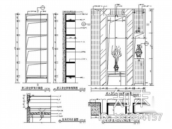 双层别墅室内装饰装修图cad施工图下载【ID:161894157】