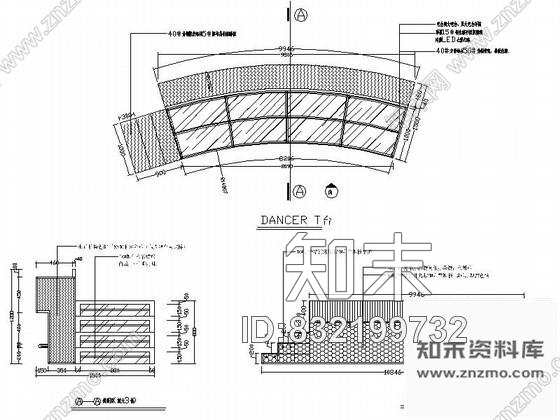 图块/节点扇型酒吧服务台详图施工图下载【ID:832199732】