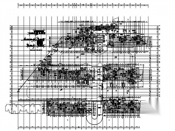 [浙江]住宅地下车库建筑设计施工图（带人防）施工图下载【ID:166058146】