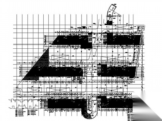 [浙江]住宅地下车库建筑设计施工图（带人防）施工图下载【ID:166058146】