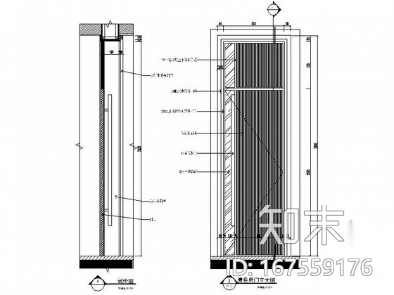 KTV功能房门cad施工图下载【ID:167559176】