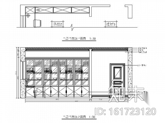 [北京]滨河花园城市欧式两层别墅装修施工图cad施工图下载【ID:161723120】