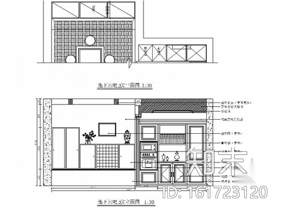 [北京]滨河花园城市欧式两层别墅装修施工图cad施工图下载【ID:161723120】