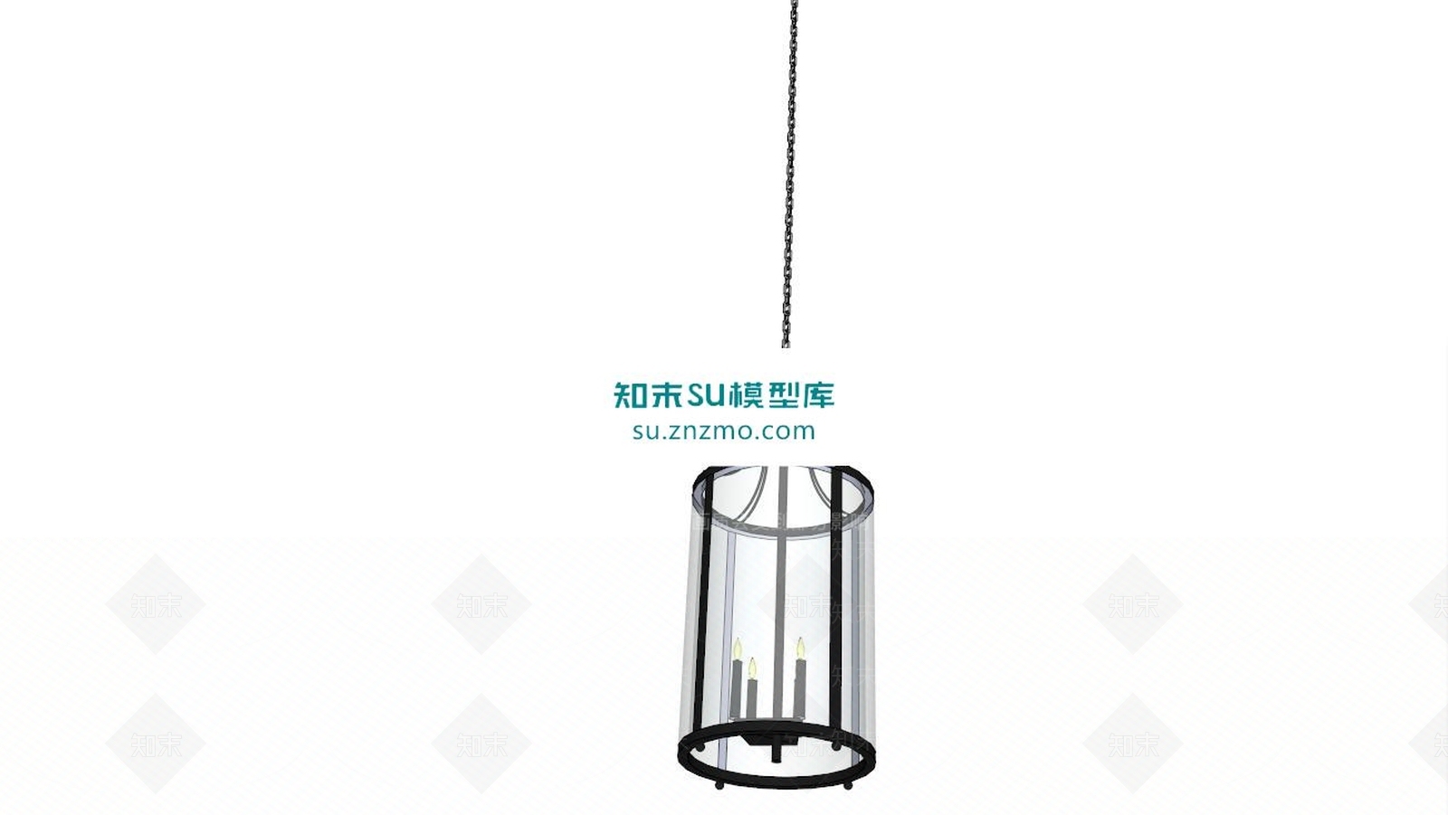 金属铁灯吊灯SU模型下载【ID:170083133】