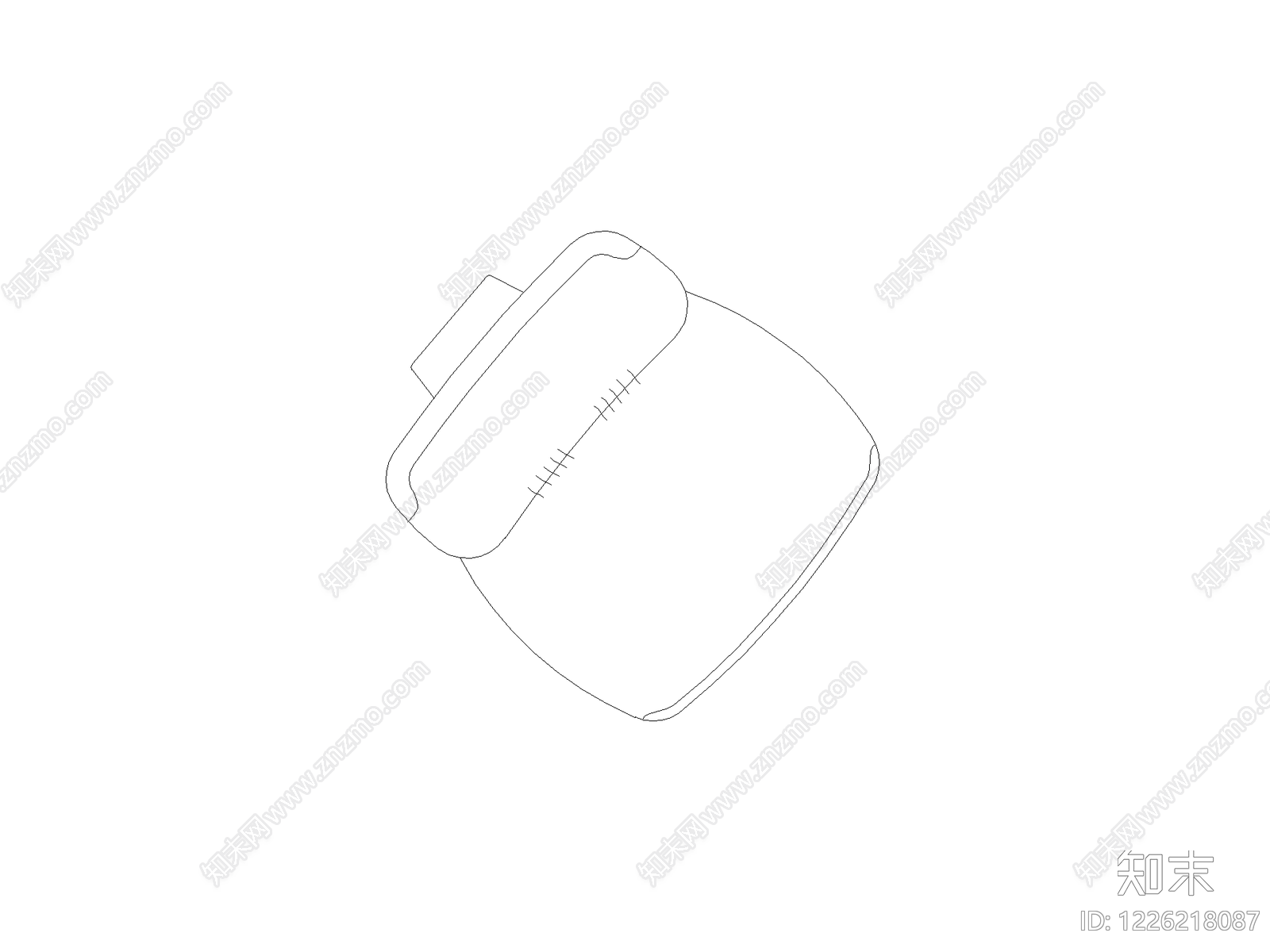 正反沙发组合cad施工图下载【ID:1226218087】