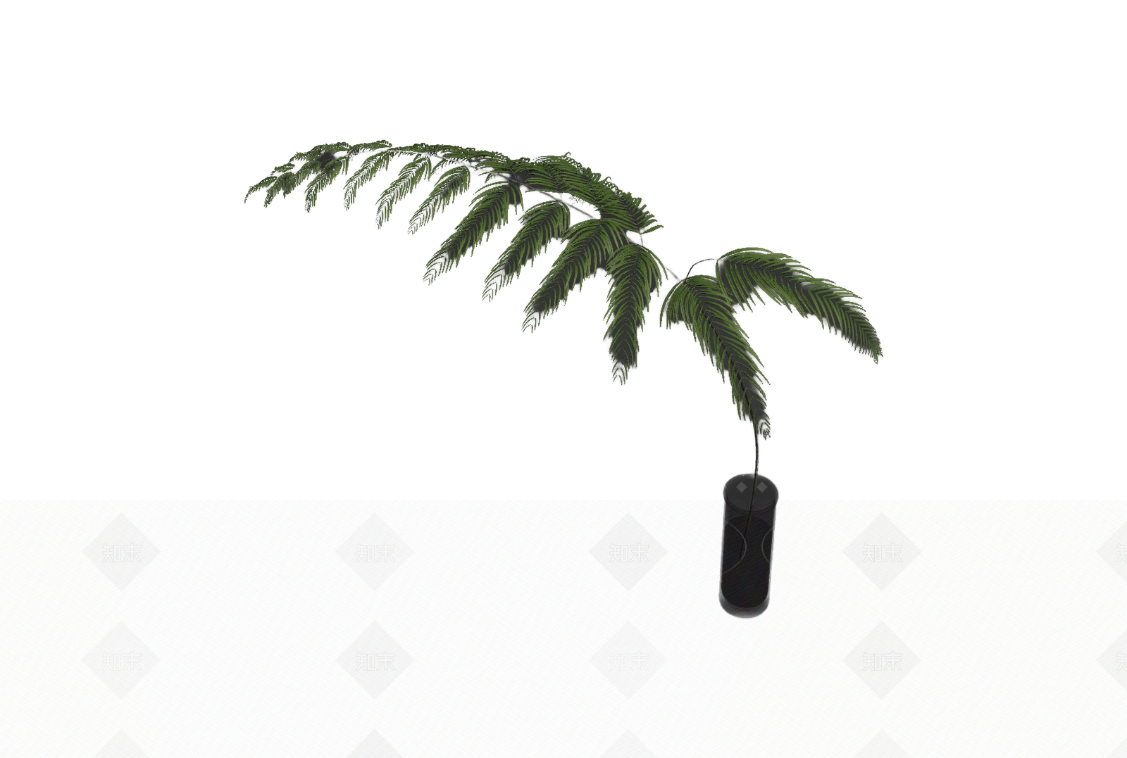 带盆绿色蕨类植物3D模型下载【ID:1206188760】